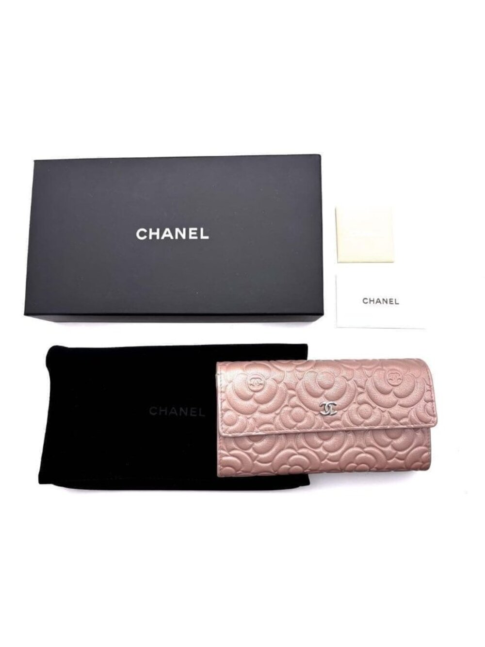 Chanel Wallet Camellia Embossed Flap - Picture 2 of 16